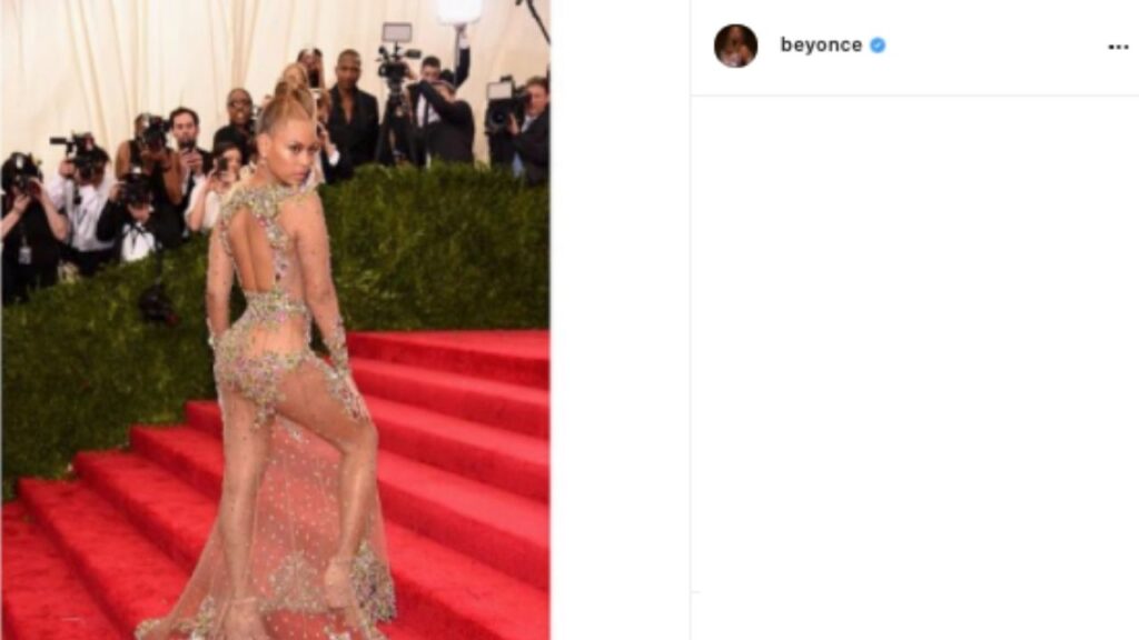 Beyoncé ai met gala nel 2015 in un Givenchy