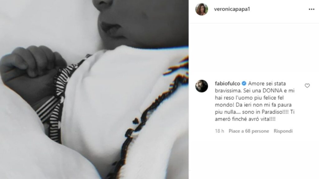 nome figlia di fabio fulco su instagram