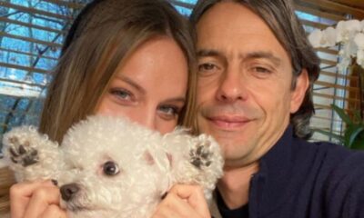 Filippo Inzaghi e la compagna Angela Robusti genitori