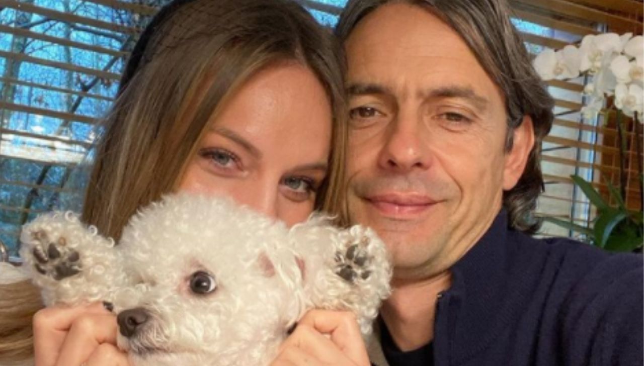 Filippo Inzaghi e la compagna Angela Robusti genitori