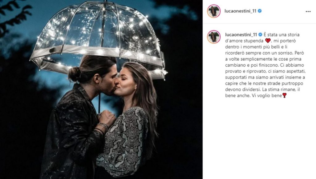 Luca Onestini annuncia su Instagram la rottura con Ivana Mrazova