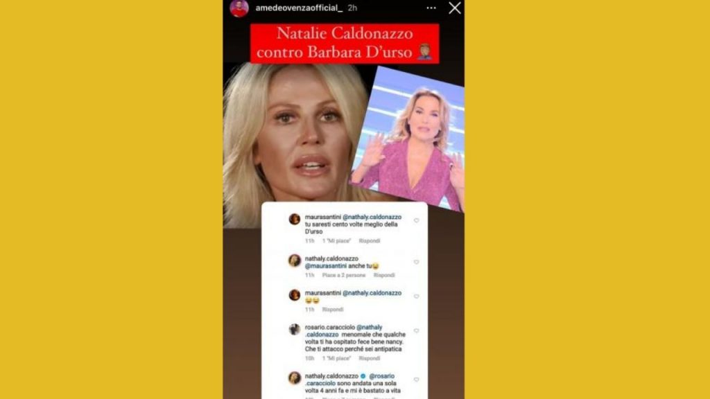 nathaly caldonazzo e il commento su barbara d'urso