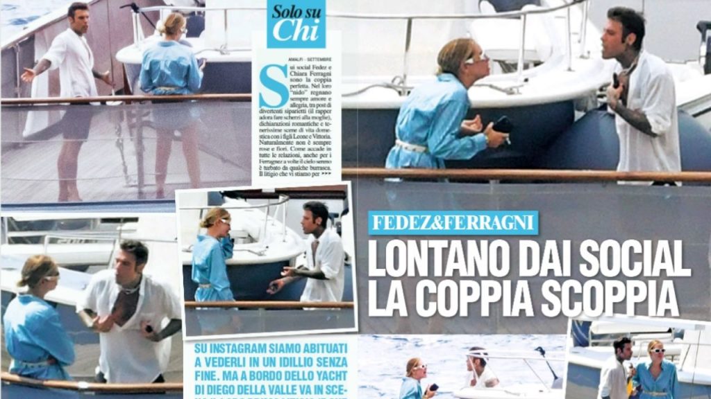 Chiara Ferragni e Fedez litigano a bordo di uno yacht: le foto di Chi