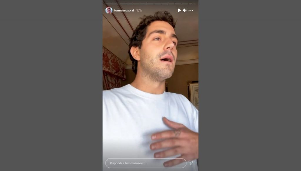 Tommaso Zorzi sfogo su Instagram
