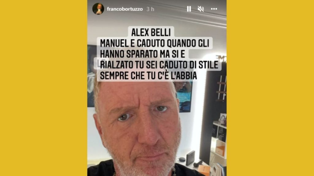 Franco Bortuzzo contro Alex Belli su Instagram