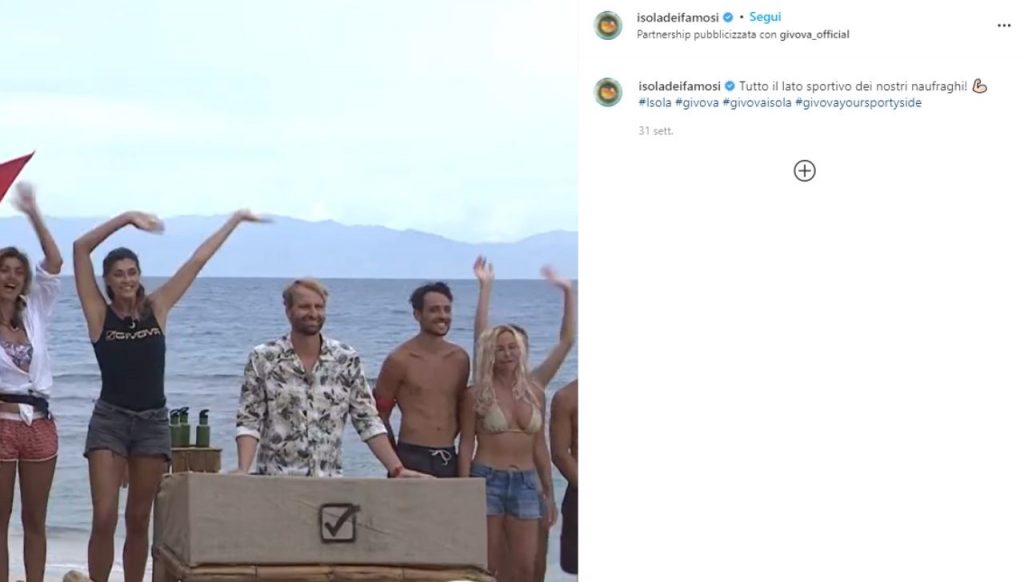 Isola dei Famosi Instagram