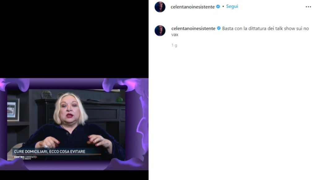 Adriano Celentano Instagram