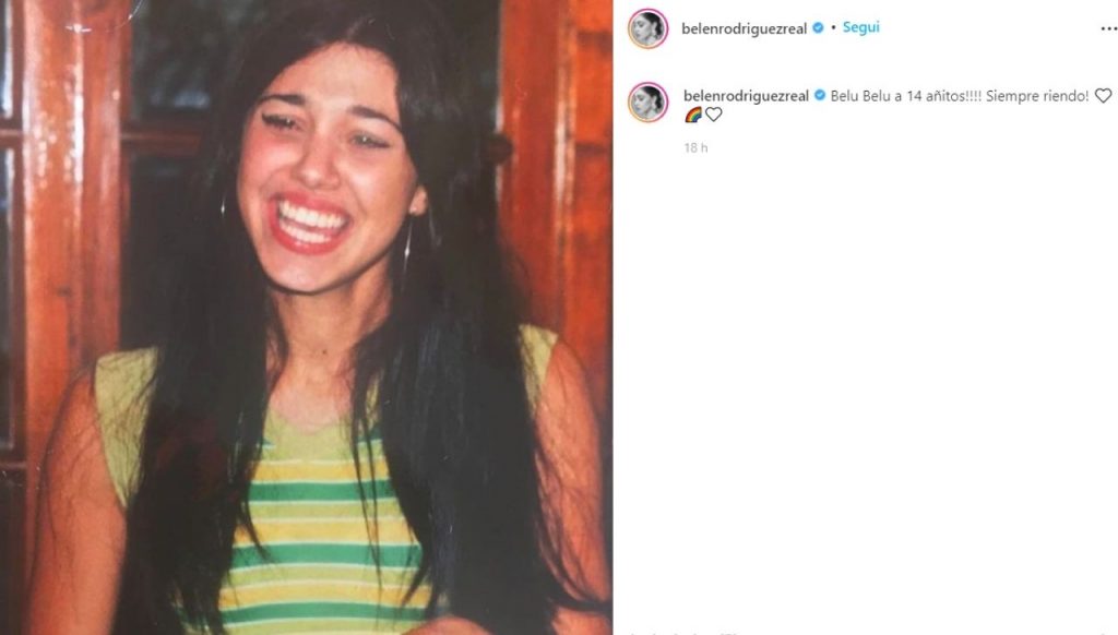 Belen Rodriguez a 14 anni, la foto social della showgirl 42 Belen Rodriguez Instagram