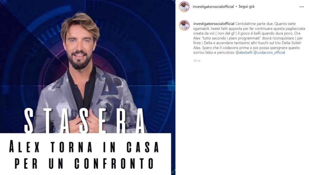 GF Vip, anticipazioni: Alex Belli questa sera entra in Casa per un confronto con Delia 42 Alessandro Rosica Instagram Alex Belli