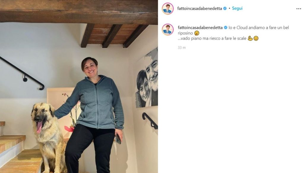 Benedetta Rossi lascia l'ospedale: il ritorno a casa, la foto su Instagram 42 Benedetta Rossi Instagram