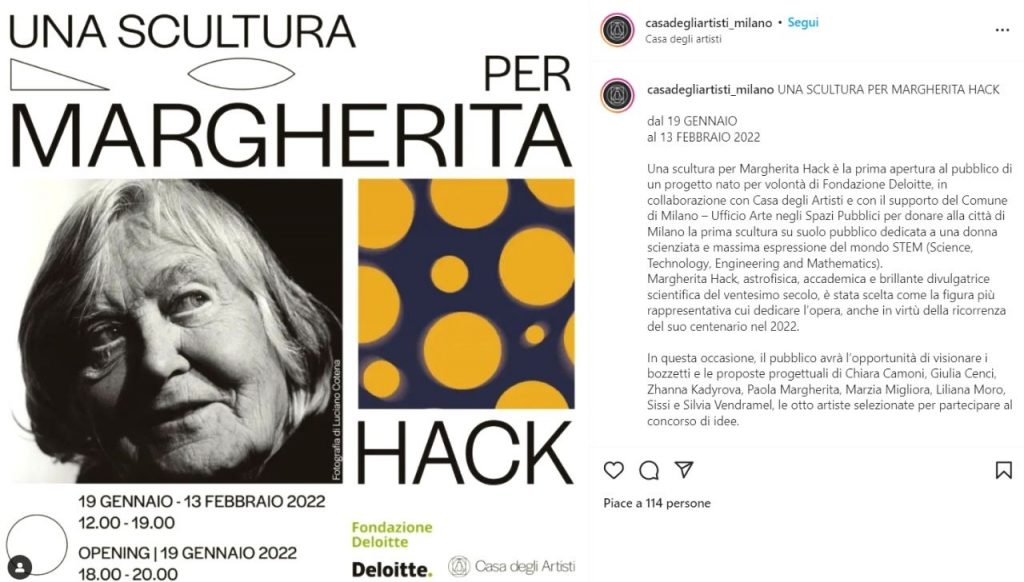 casa degli artisti margherita hack Instagram