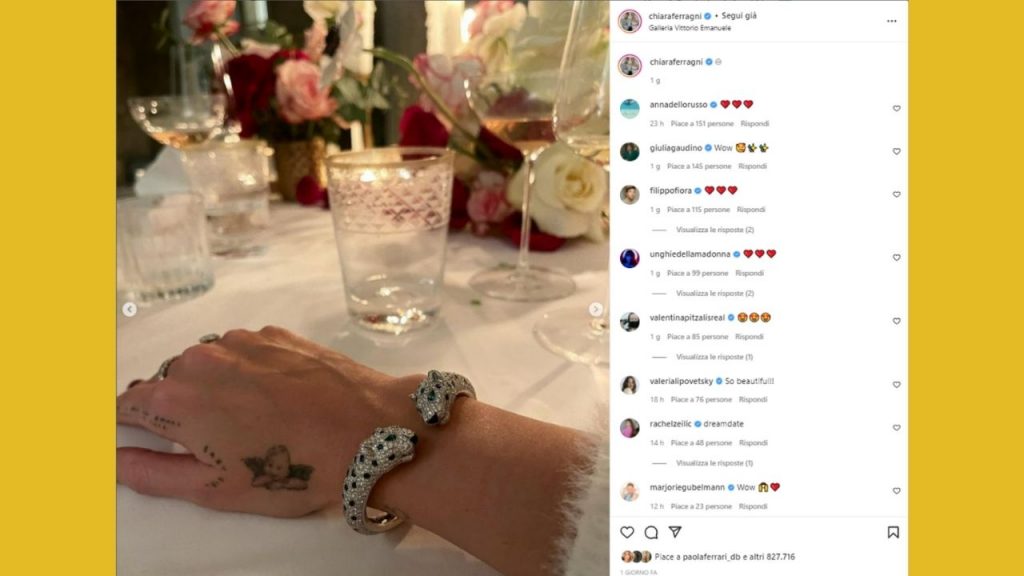 bracciale cartier di Chiara Ferragni