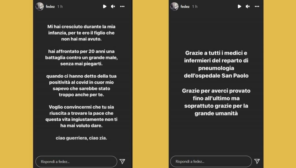 Fedez, lutto per il rapper: il messaggio su Instagram 42 Fedez Instagram