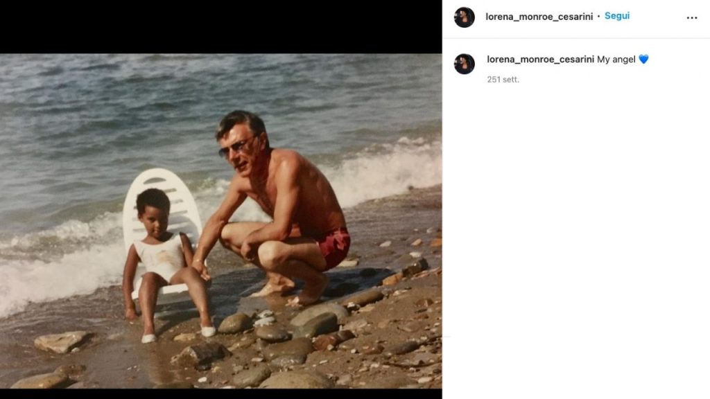 Lorena Cesarini morte padre Instagram