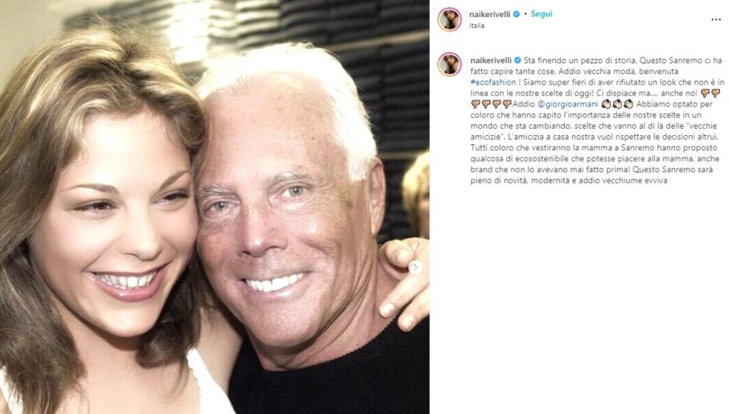 Naike Rivelli Giorgio Armani Instagram