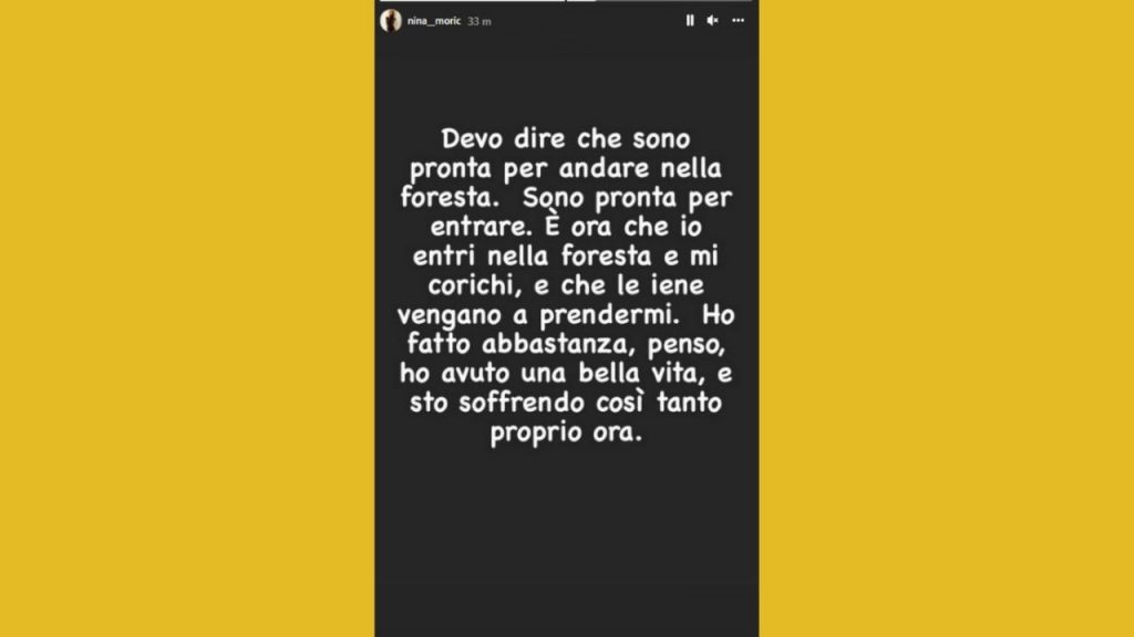 Nina Moric, preoccupazione su Instagram: "Sto soffrendo così tanto proprio ora" 42 nina moric instagram