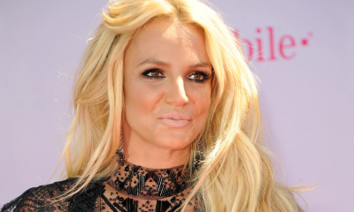 Britney Spears con vestito in pizzo nero