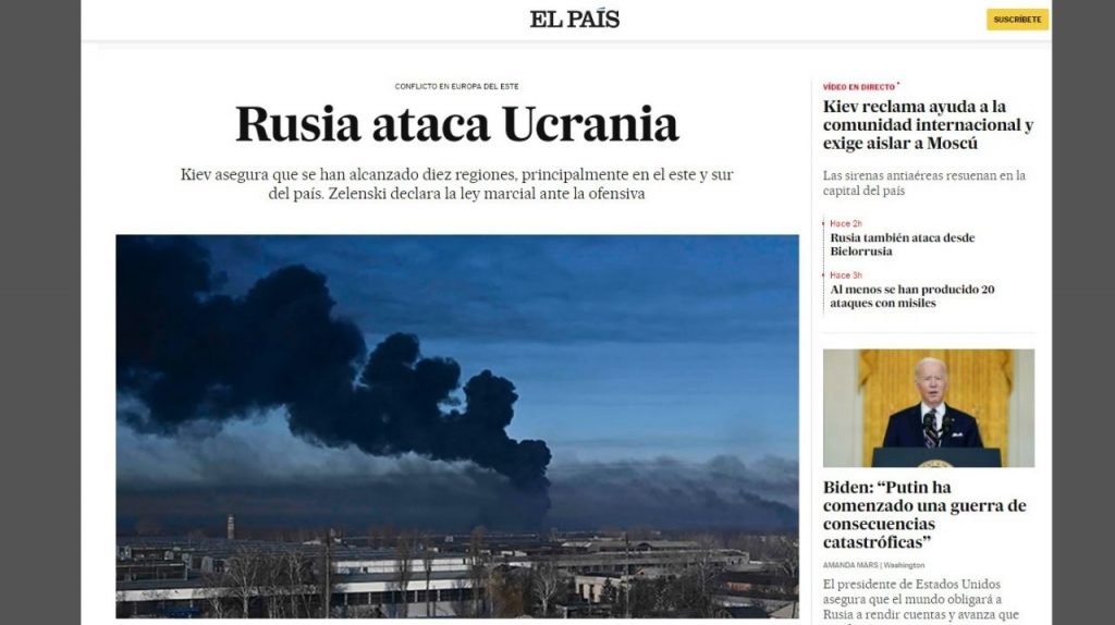 El Pais prima pagina