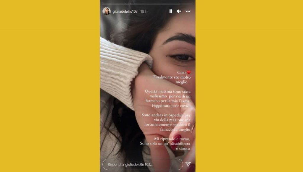 Giulia De Lellis in ospedale: "Sono stata malissimo" 42 Giulia De Lellis Instagram