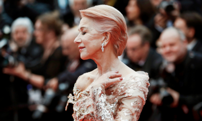 Helen Mirren con abito dorato