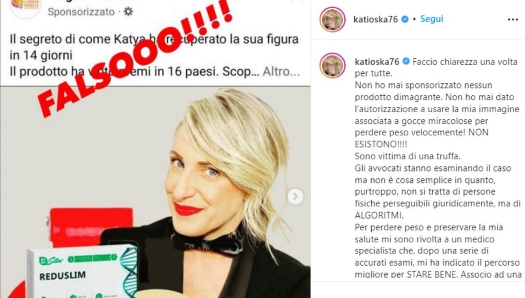 Katia Follesa contro l'utilizzo indebito della sua immagine: "Arriveremo in tribunale" 42 Katia Follesa Instagram