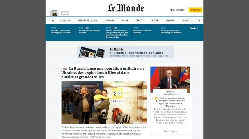 Le Monde prima pagina