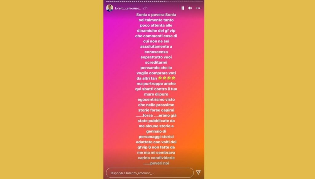 Lorenzo Amoruso attacca Sonia Bruganelli: "Hai sbattuto contro un muro di egocentrismo" 42 Lorenzo Amoruso Instagram