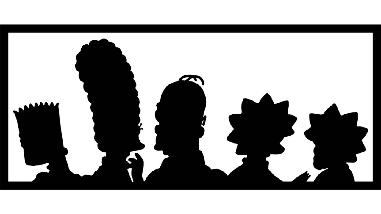 Una silhouette dei Simpson