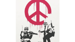 Banksy contro la guerra: opera all’asta per sostenere l’ospedale di Kiev