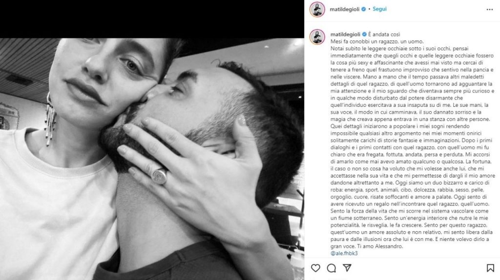 Matilde Gioli Instagram fidanzato Alessandro