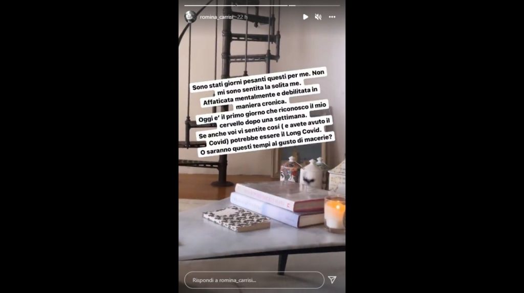 Romina Carrisi continua la lotta al Covid: "Debilitata in maniera cronica" 42 Romina Carrisi Covid Instagram