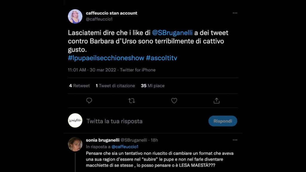 Sonia Bruganelli su Twitter