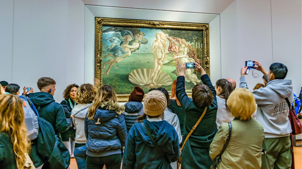 Visitatori agli Uffizi