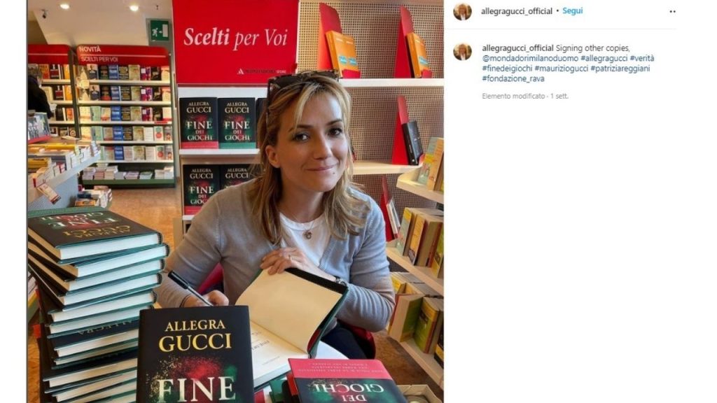 Allegra Gucci libro Instagram Verissimo