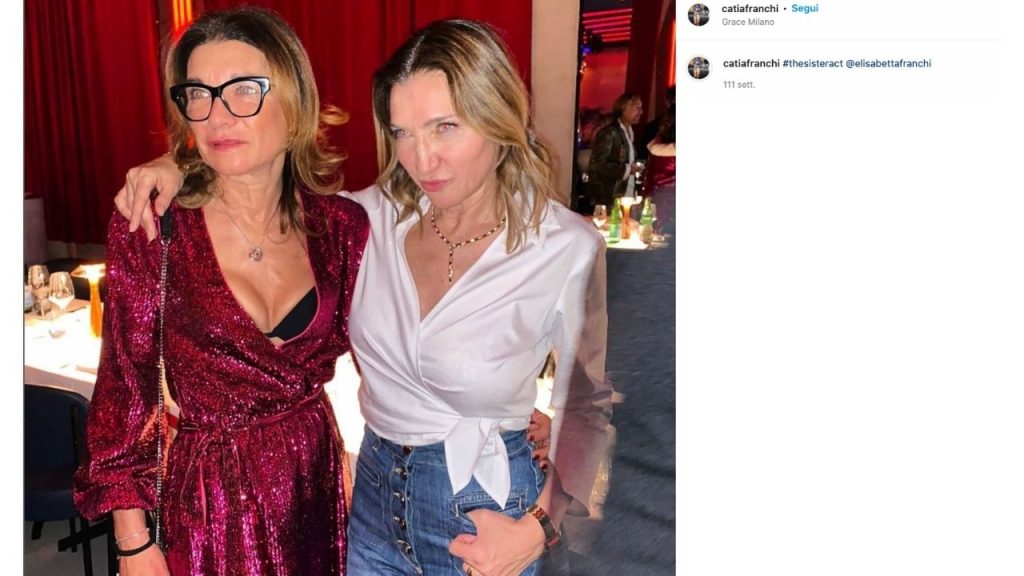 Catia e la sorella Elisabetta Franchi su Instagram
