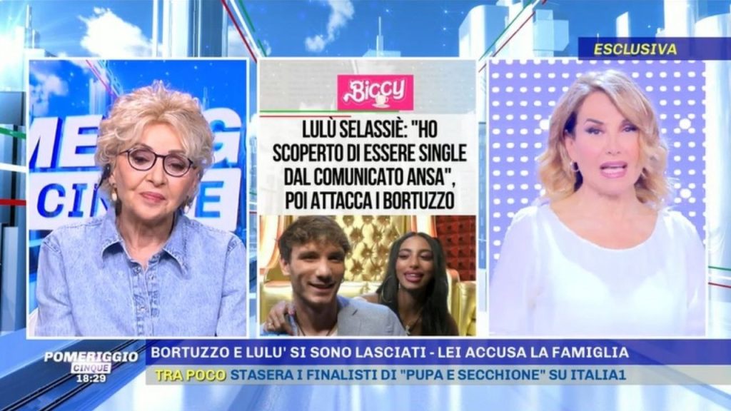 Enrica Bonaccorti a Pomeriggio Cinque parla di Lulù Selassie e Manuel Bortuzzo