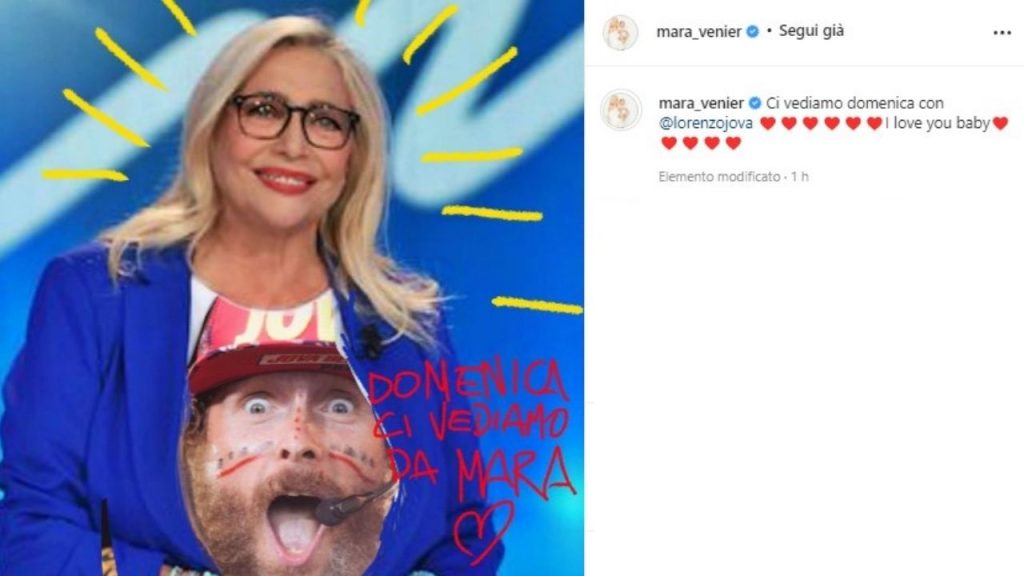 Mara Venier Instagram Jovanotti