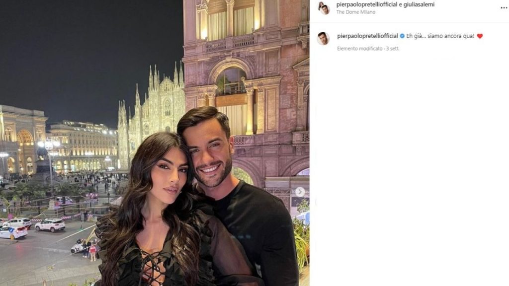 Giulia Salemi e Pierpaolo Pretelli a Milano