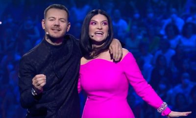 Cattelan e Pausini all'Eurovision Song Contest
