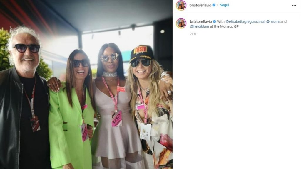 Flavio Briatore e la foto con le ex a montecarlo