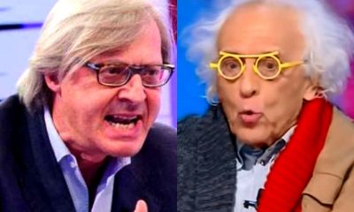 Vittorio Sgarbi e Giampiero Mughini lite al Maurizio Costanzo Show