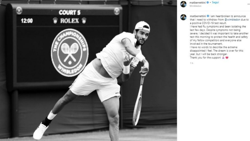 Matteo Berrettini positivo al Covid salta Wimbledon 42 matteo berrettini covid