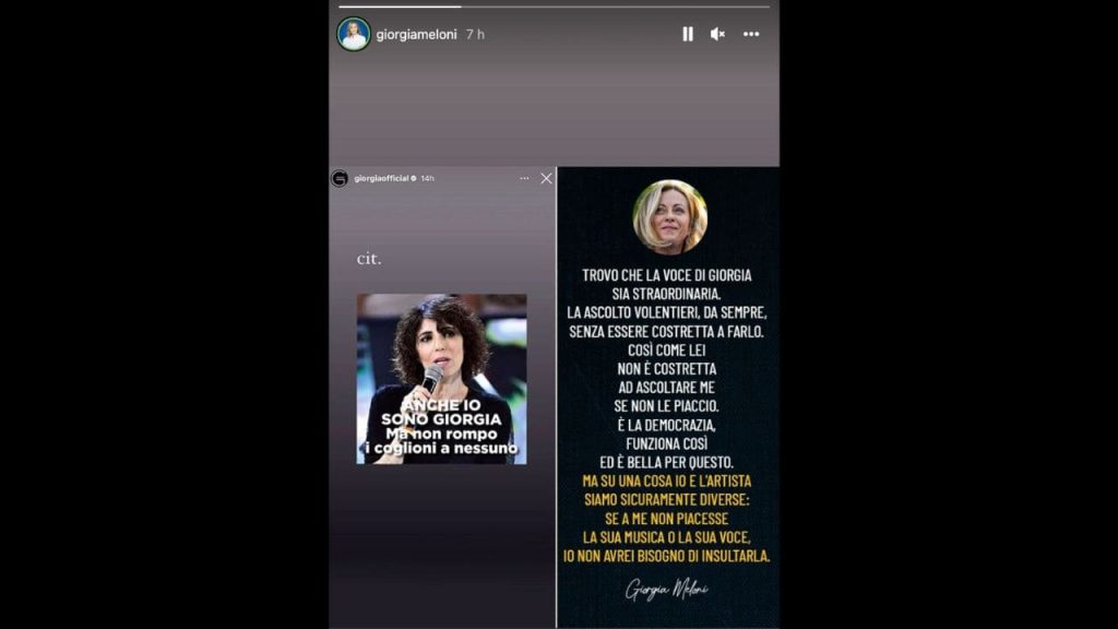 Giorgia meme Giorgia Meloni su Instagram
