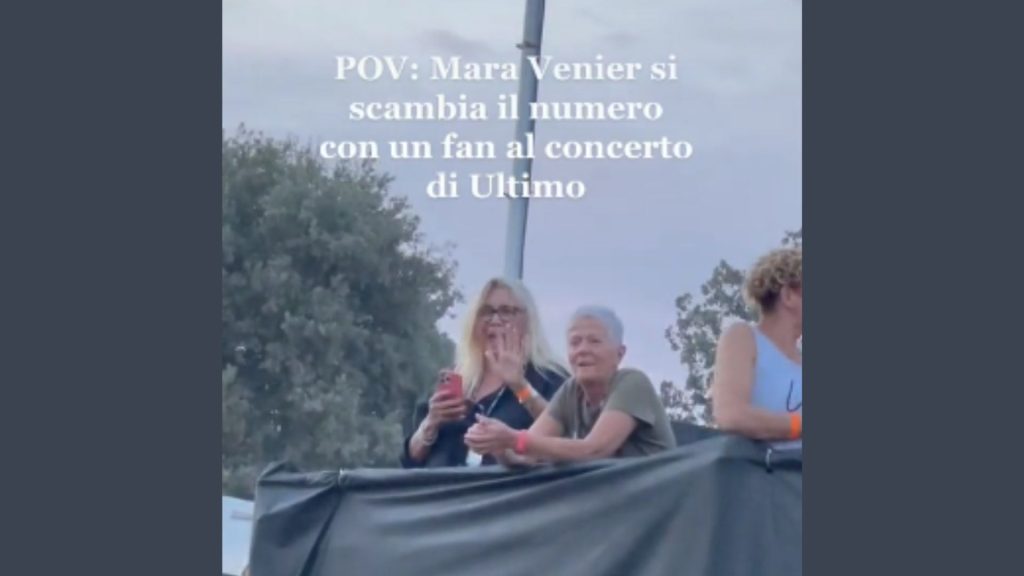 Mara Venier al concerto di Ultimo