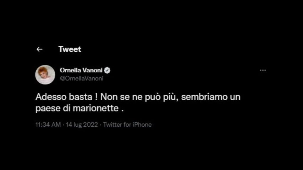 Ornella Vanoni Twitter