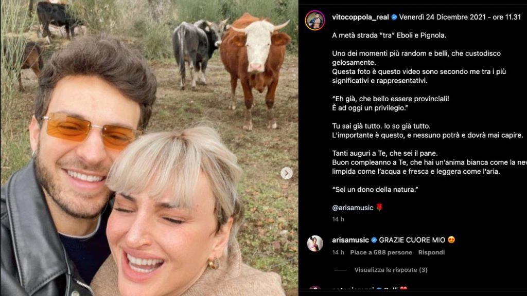 Arisa compie 40 anni: i dolci auguri dell'ex Vito Coppola 42 arisa vito coppola auguri 40 anni
