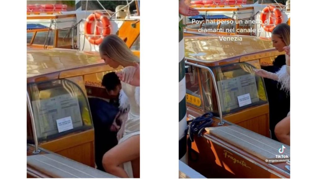 Influencer perde l'anello di diamanti nel canale di Venezia 42 anello venezia