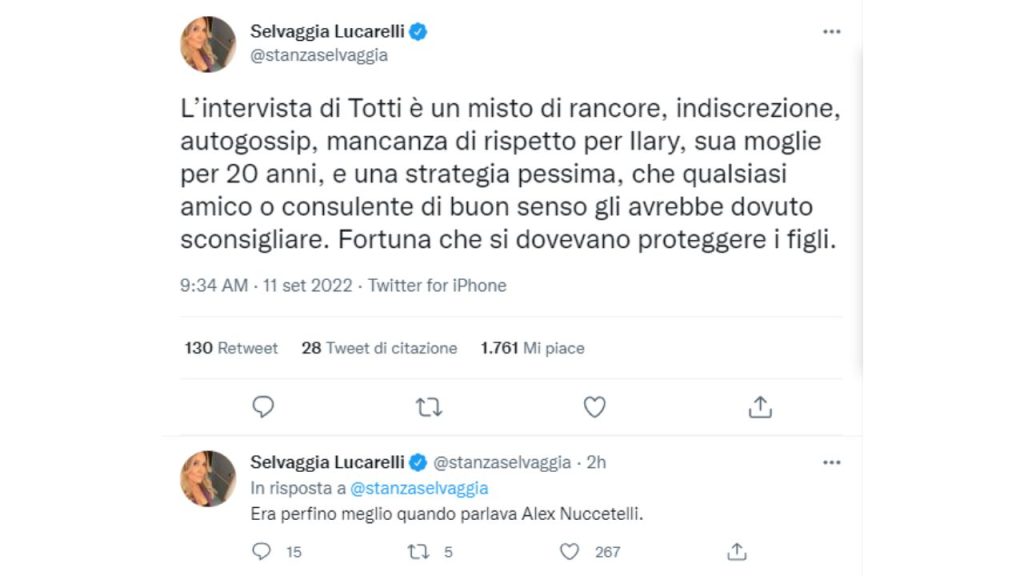 Selvaggia Lucarelli critica Totti: "Mancanza di rispetto per Ilary" 42 selvaggia lucarelli totti 2