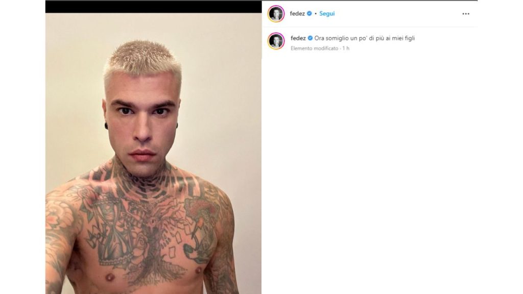 fedez nuovo look