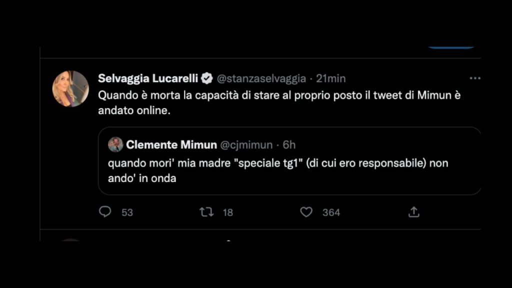 Selvaggia Lucarelli Clemente Mimun